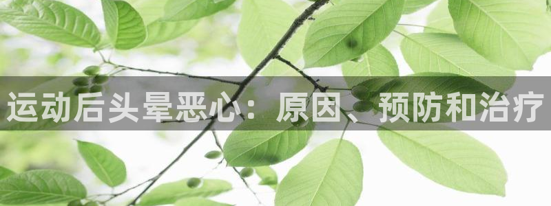 尊龙人生就是-首页：运动后头晕恶心：原因、预防和治疗